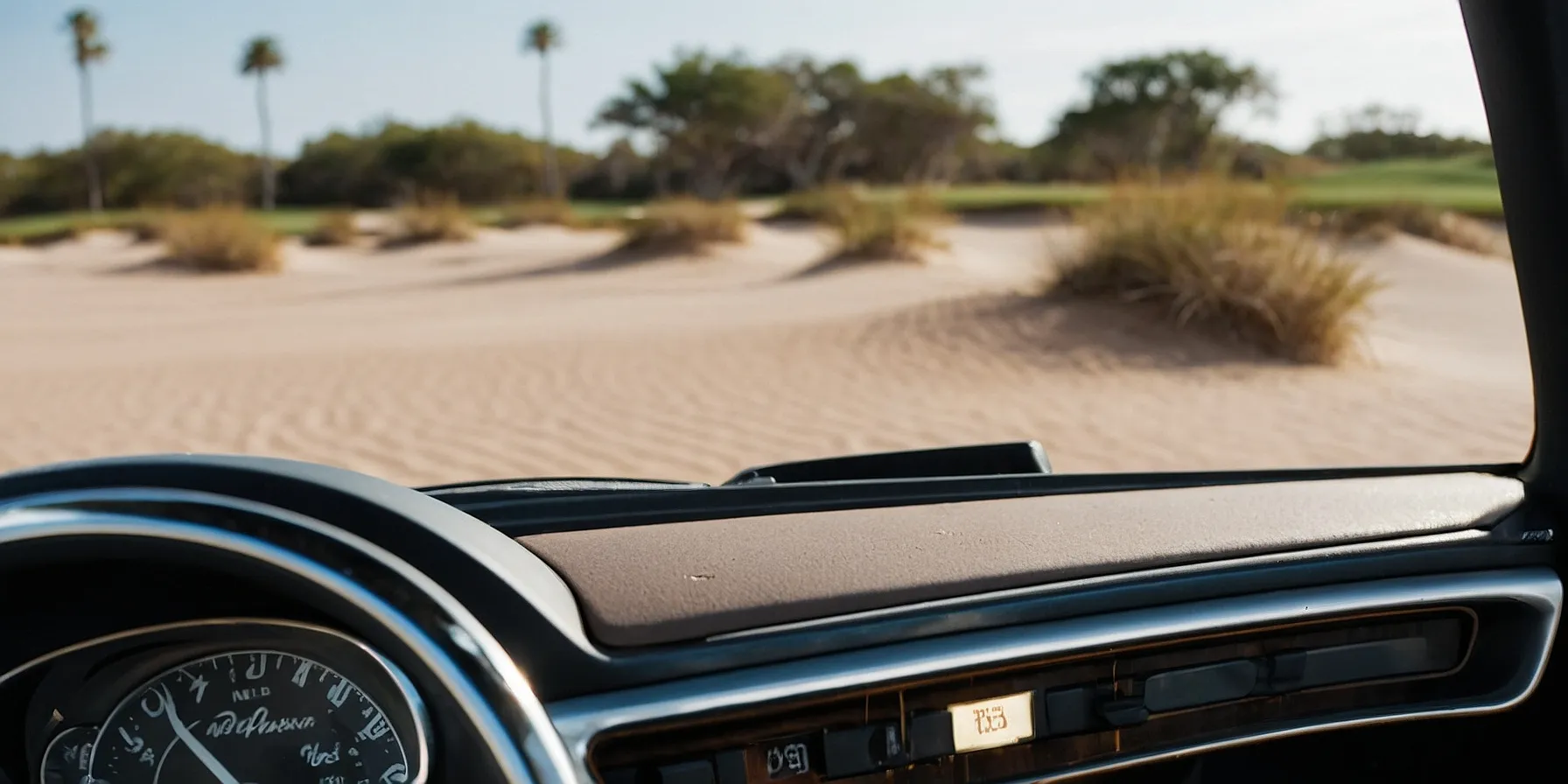Where is a sand bottle typically located on a golf cart?