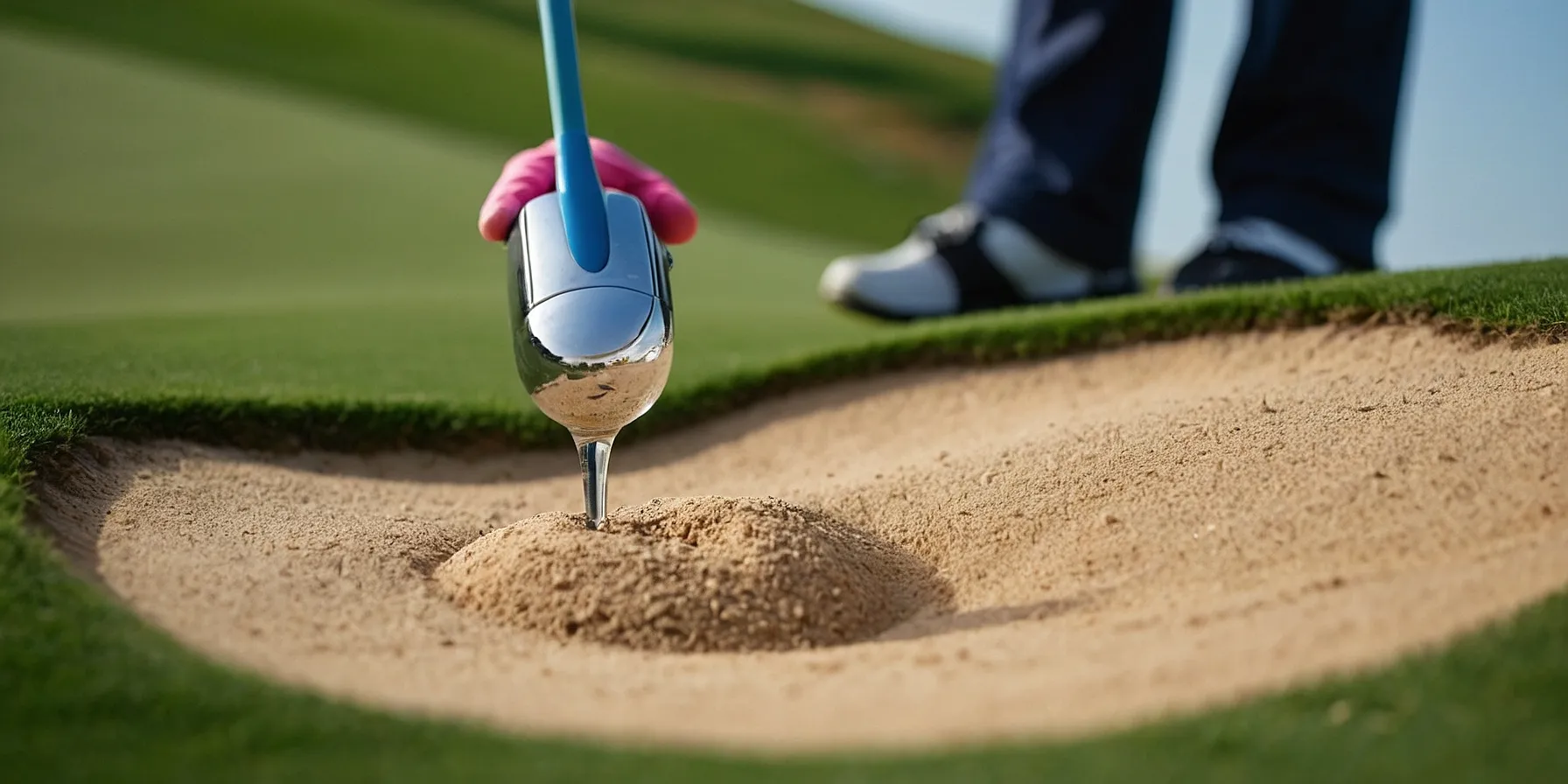 Why is a sand bottle considered an essential tool for golfers?